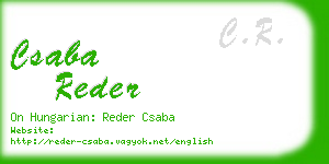 csaba reder business card